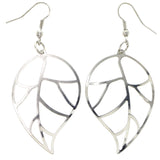 Mi Amore Leaf Dangle-Earrings Silver-Tone