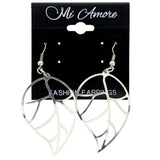 Mi Amore Leaf Dangle-Earrings Silver-Tone