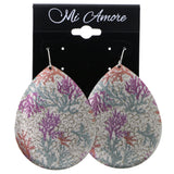 Mi Amore Coral Dangle-Earrings Silver-Tone/Multicolor