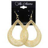 Mi Amore Mesh Dangle-Earrings Gold-Tone