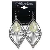 Mi Amore String Art Dangle-Earrings Dark-Silver/Yellow