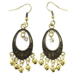 Mi Amore Antiqued Dangle-Earrings Gold-Tone