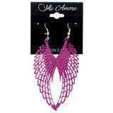 Mi Amore Angel Wing Dangle-Earrings Pink
