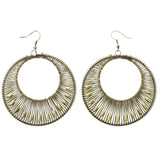 Mi Amore String Art Dangle-Earrings Gold-Tone