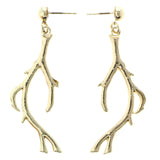 Mi Amore Branch Drop-Dangle-Earrings Gold-Tone