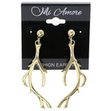 Mi Amore Branch Drop-Dangle-Earrings Gold-Tone