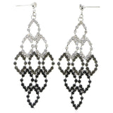 Mi Amore Ombre Drop-Dangle-Earrings Black/Silver-Tone