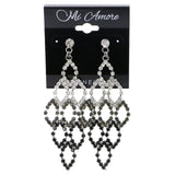 Mi Amore Ombre Drop-Dangle-Earrings Black/Silver-Tone