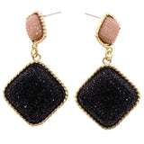 Mi Amore Drop-Dangle-Earrings Black/Brown