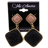 Mi Amore Drop-Dangle-Earrings Black/Brown