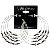 Mi Amore Dangle-Earrings Silver-Tone/Black