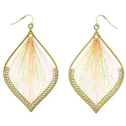 Mi Amore String art Dangle-Earrings Gold-Tone/Pink