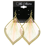 Mi Amore String art Dangle-Earrings Gold-Tone/Pink