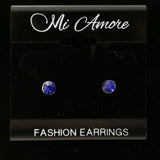 Mi Amore Stud-Earrings Silver-Tone/Blue