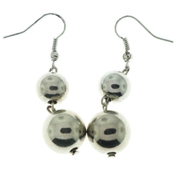 Silver-Tone Metal Dangle-Earrings