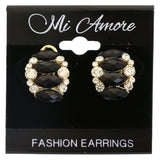 Mi Amore Convertible Post-Earrings Gold-Tone/Black