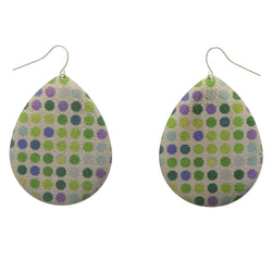 Mi Amore Polka-dot Dangle-Earrings Silver-Tone/Multicolor