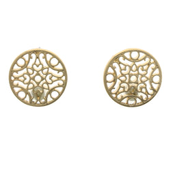 Mi Amore Filligree Post-Earrings Gold-Tone