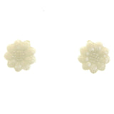 Mi Amore Flower Post-Earrings White