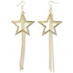 Mi Amore Shooting star Dangle-Earrings Gold-Tone/White