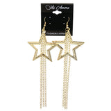Mi Amore Shooting star Dangle-Earrings Gold-Tone/White