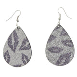 Mi Amore Lips Dangle-Earrings Silver-Tone/Gray