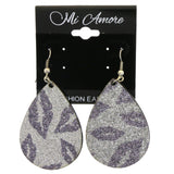 Mi Amore Lips Dangle-Earrings Silver-Tone/Gray