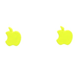 Mi Amore Bitten Apple Post-Earrings Yellow