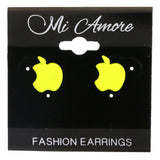 Mi Amore Bitten Apple Post-Earrings Yellow