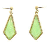 Mi Amore Iridescent Dangle-Earrings Gold-Tone/Green