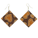 Mi Amore Dangle-Earrings Orange/Brown