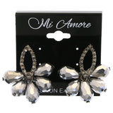 Mi Amore Dark Silver Post-Earrings Silver-Tone/Gray