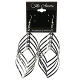 Mi Amore Dark Silver Drop-Dangle-Earrings Silver-Tone