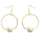 Mi Amore Dangle-Earrings Gold-Tone/White