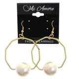 Mi Amore Dangle-Earrings Gold-Tone/White