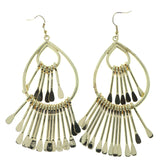 Gold-Tone Metal Dangle-Earrings