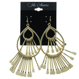 Gold-Tone Metal Dangle-Earrings