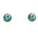 Mi Amore Post-Earrings Blue/Silver-Tone