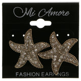 Mi Amore Post-Earrings Dark-Silver