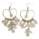 Mi Amore Dangle-Earrings White/Silver-Tone