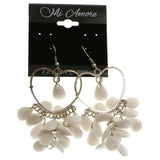 Mi Amore Dangle-Earrings White/Silver-Tone