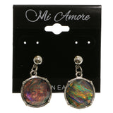 Mi Amore Hologram Dangle-Earrings Multicolor/Silver-Tone