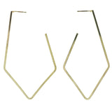 Gold-Tone Metal Hoop-Earrings