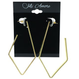 Gold-Tone Metal Hoop-Earrings