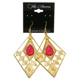 Mi Amore Dangle-Earrings Gold-Tone/Pink