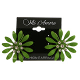 Mi Amore Flower Post-Earrings Green