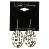 Mi Amore Dangle-Earrings Dark-Silver