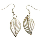 Mi Amore Leaf Dangle-Earrings Silver-Tone