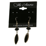 Mi Amore Dangle-Earrings Black/Silver-Tone