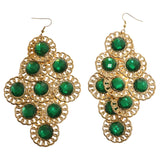 Mi Amore Dangle-Earrings Gold-Tone/Green